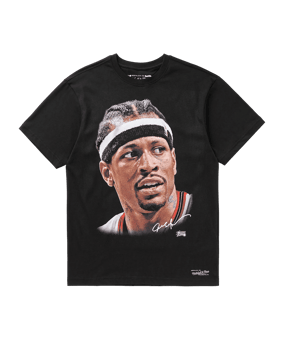 Mitchell and Ness Philadelphia 76ers NBA Big Face Allen Iverson T-Shirt Schwarz - schwarz