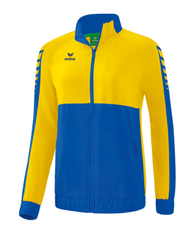 Erima Six Wings Präsentationsjacke Damen Blau Gelb - blau
