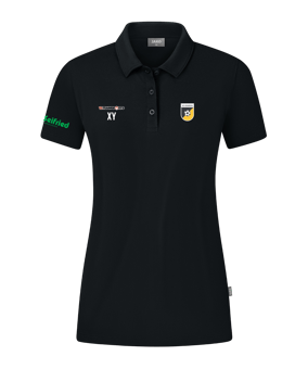 JAKO Organic Stretch Polo Shirt Damen Schwarz F800