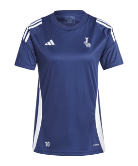 adidas Tiro 24 Trikot Damen Blau Weiss Hockey Logo