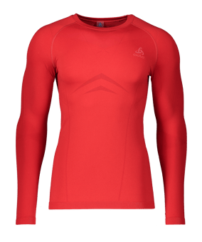 Odlo Performance Fundamentals Light L/S Crew Underwear Shirt Rot - rot