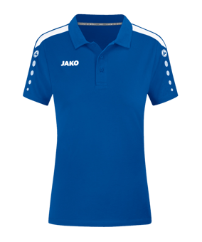 JAKO Power Poloshirt Damen Blau Weiss F400 - blau