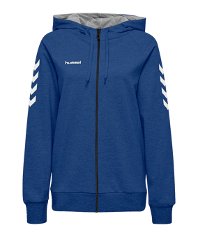 Hummel Cotton Kapuzenjacke Damen Blau F7045 - blau