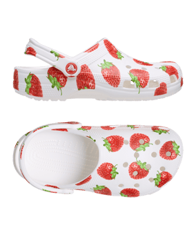 Crocs Classics Fresh Fruits Clog Badelatsche Rot - rot