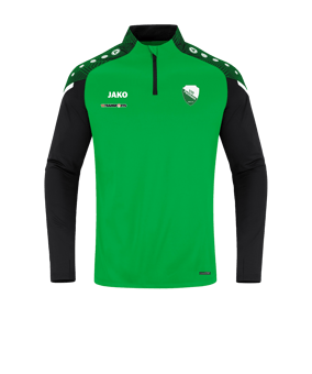 JAKO Performance Ziptop Grün Schwarz F221