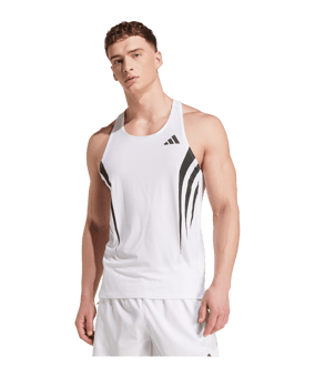 adidas Adizero Archive Runnig Singlet T-Shirt Weiß - weiss