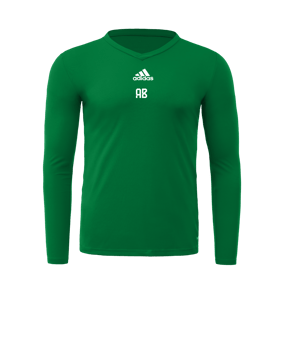 adidas Team Base Top langarm Dunkelgrün