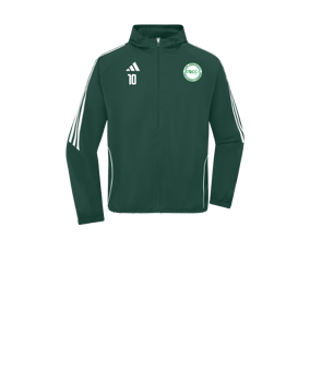 Veste coupe-vent adidas Tiro 24 enfants verte blanche