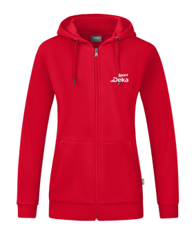 JAKO Organic Kapuzenjacke Damen Rot F100