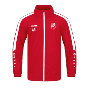 JAKO Power Allwetterjacke Rot Weiss F100