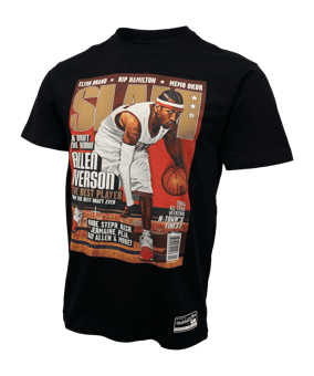 Mitchell and Ness NBA Philadelphia 76ers Iverson Slam T-shirt Zwart