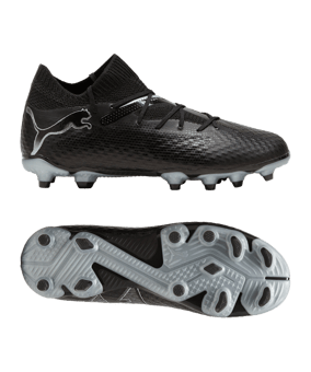 PUMA FUTURE 7 Pro FG/AG Eclipse Jr Kids Schwarz Silber F02 - schwarz