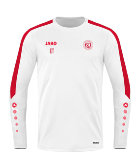 JAKO Power Sweatshirt Weiss Rot F004