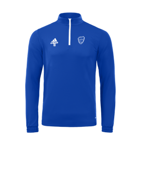 Sweat-shirt à col zippé mi-hauteur adidas Entrada 22 bleu blanc