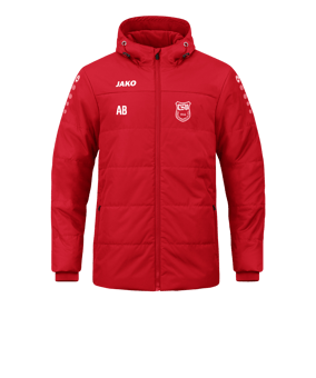 JAKO Team Coach Kapuzenjacke Rot F100