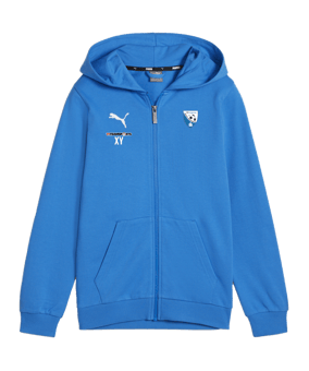 PUMA teamGOAL Casuals Kapuzenjacke Kids Blau F02