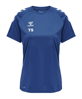Hummel hmlCORE XK Poly T-Shirt Damen Blau F7045