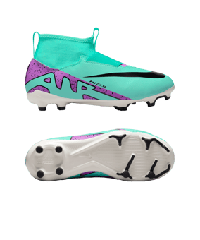 Nike Jr Air Zoom Mercurial Superfly IX Academy FG/MG Peak Ready Kids Grün Pink Schwarz F300 - gruen