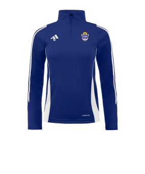Sweat 1/4 zip Training femme Adidas Tiro 24 bleu blanc 