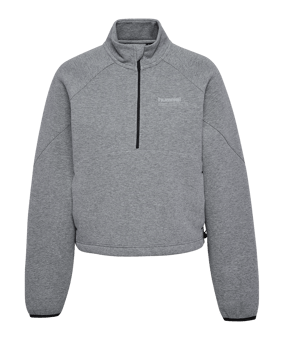 Hummel Tech Fleece Boxy Half Zip Sweatshirt Damen Grau F2006 - grau