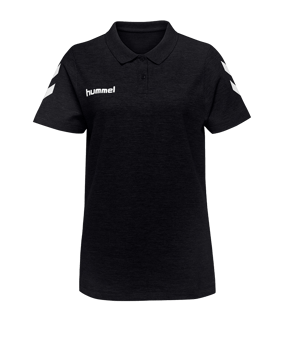 Hummel Cotton Poloshirt Damen Schwarz F2001 - schwarz