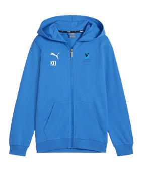 PUMA teamGOAL Casuals Kapuzenjacke Kids Blau F02