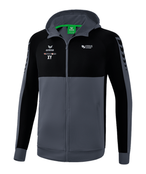 Erima Six Wings Kapuzenjacke Kids Grau