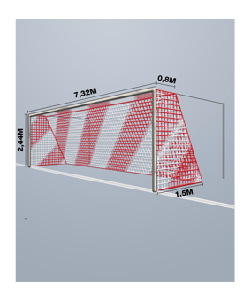 Cawila Tornetz 7,50x2,50m | Tiefe 0,8x1,5m - rot