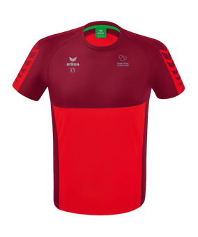 Erima Six Wings T-Shirt Kids Rot Dunkelrot