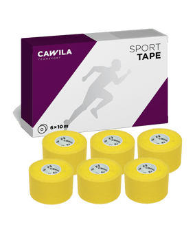 Cawila Sporttape COLOR 3,8cm x 10m 6er Set Gelb - gelb