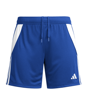 adidas Tiro 24 Short Damen Blau Weiss - blau
