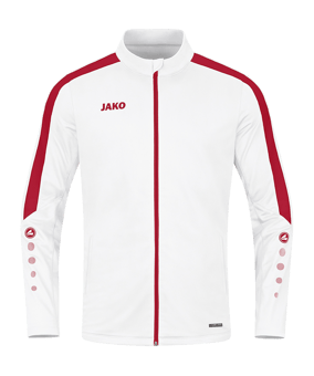 JAKO Power Polyesterjacke Damen Weiss Rot F004