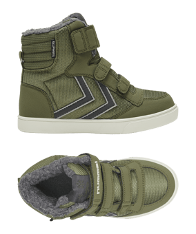 hummel Stadil Super Poly Boot Mid Recycle Sneaker Kids Grün F6086 - gruen