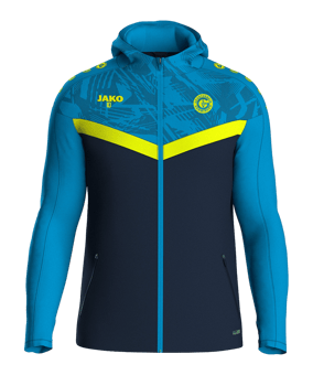 JAKO Icon Kapuzenjacke Blau Gelb F914