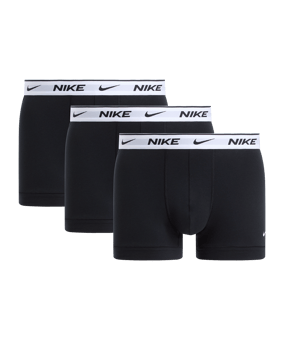 Nike Essential Cotton Stretch Trunk 3 Boxershort Schwarz F6D7 - schwarz