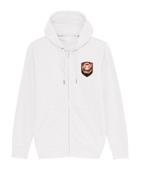 11ts Academy Zip-Hoody Brustlogo Weiß - weiss