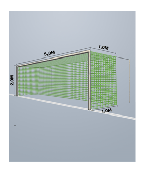 Cawila Tornetz 5,15x2,05m | Tiefe 1,0x1,0m | Maschenweite 12cm | Stärke 4mm | grün - gruen