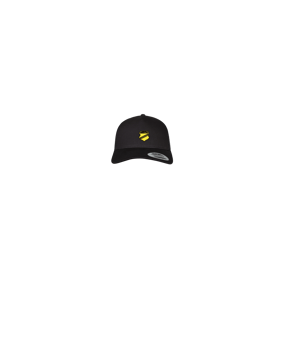 Merch 5 Panel Retro Trucker Cap Black | #logo