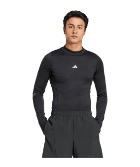 adidas TechFit Cold Rdy Training Longsleeve Schwarz - schwarz
