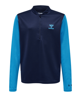 Hummel Ongrid 1/2 Zip Poly Sweatshirt Kids Blau F7146 - blau