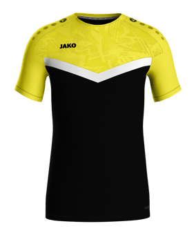 JAKO Iconic T-Shirt Schwarz Gelb F808 - schwarz