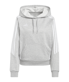 adidas Tiro 24 Hoody Damen Grau Weiss - grau