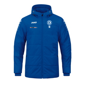 JAKO Team Coach Kapuzenjacke Blau F400