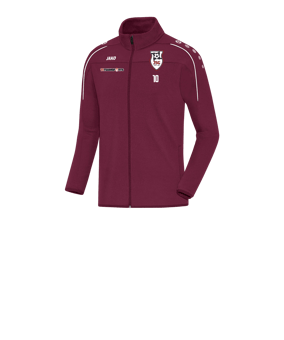 JAKO Classico Trainingsjacke Kids Dunkelrot F14