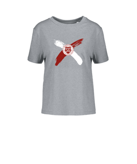 Merch Muser T-Shirt Women Heather Grey | #cross