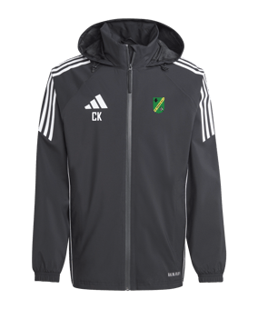 adidas Tiro 24 Regenjacke Schwarz Weiss