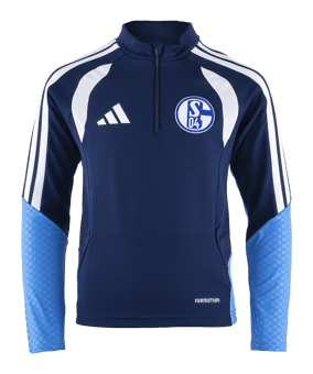 adidas FC Schalke 04 Team Training Zip Top Kids Blau - blau