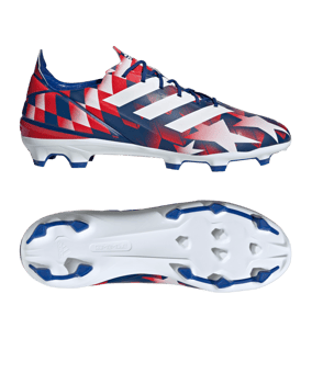 adidas Gamemode FG Iconic Footballs Weiss Blau - weiss