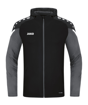 JAKO Performance Kapuzenjacke Schwarz F804 - schwarz