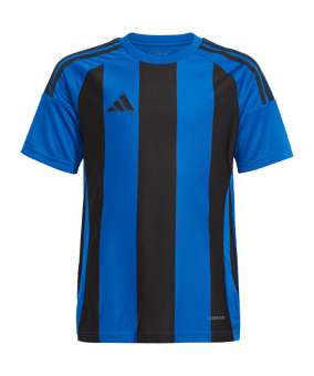 adidas Striped 24 Trikot Kids Blau Schwarz - blau